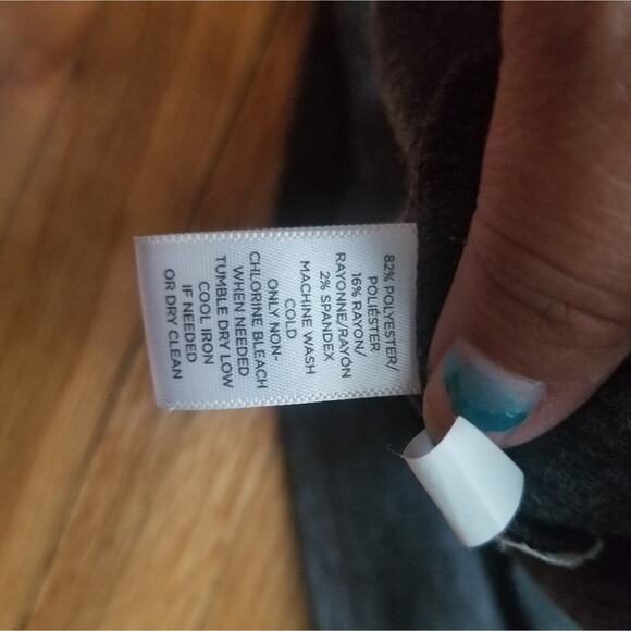 LOFT Gray Cold Shoulder Dress with Ruffle Detail – Long Sleeve Size XS - Picture 8 of 11